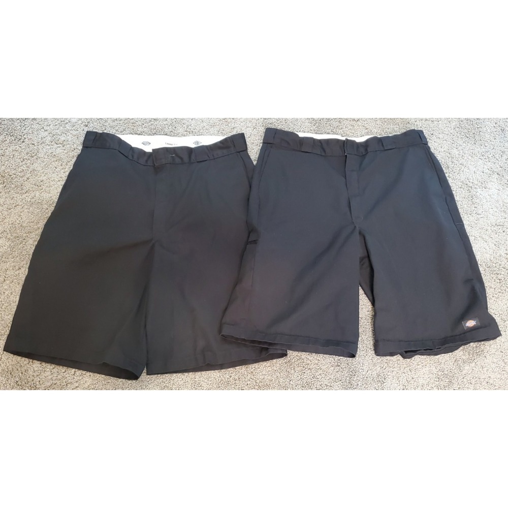 Dickies Mens Work Shorts Size 40 Black Loose Fit 12"  Inseam Lot of 2